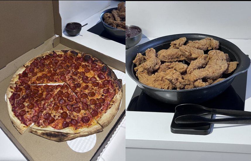 This Pizza & Wings Costs $653 at Allegiant VIP Box in Vegas!