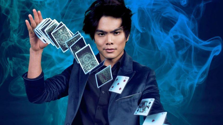 Magician Shin Lim Crossing Las Vegas Blvd. After Mirage Vanishes